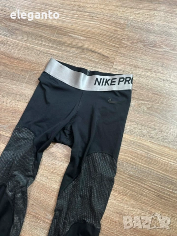 Дамски клин Nike Pro Warm Tight Leggings  Black Metallic Sliver  Running , XS размер , снимка 2 - Спортни екипи - 53782854
