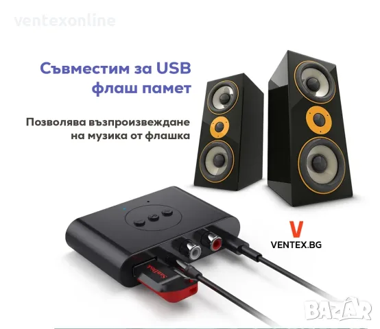Bluetooth адаптер за усилвател, ресивър за безжично слушане на музика, снимка 3 - Ресийвъри, усилватели, смесителни пултове - 55739540