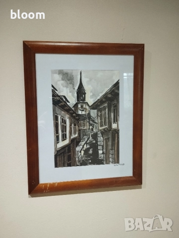 Картина туш и акварел, снимка 8 - Картини - 52195417