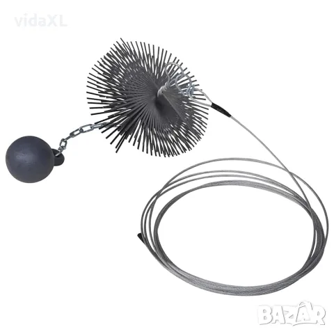 vidaXL Кръгла четка за почистване на комин, диаметър 20 см, снимка 1 - Коминочистачи - 56146000