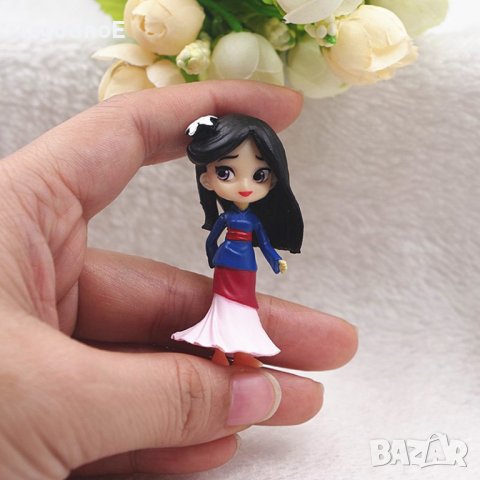 4бр фигурки 4 teile/satz Disney Princess  Ariel Rapunzel Mulan Anime, снимка 5 - Фигурки - 41973567
