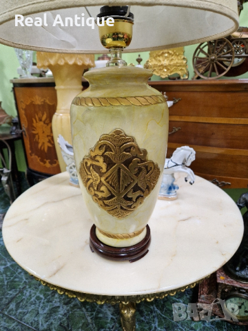 Прекрасна голяма антикварна белгийска порцеланова нощна лампа , снимка 3 - Антикварни и старинни предмети - 44838351