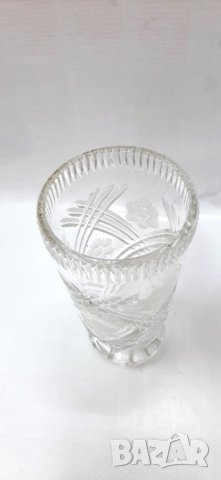 Стара кристална ваза  (2.2.6), снимка 4 - Антикварни и старинни предмети - 34569862