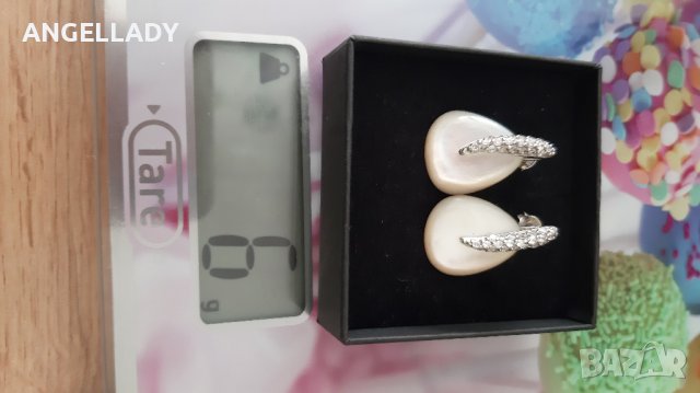  Сребърен комплект със седеф и циркони ., снимка 3 - Бижутерийни комплекти - 41979220