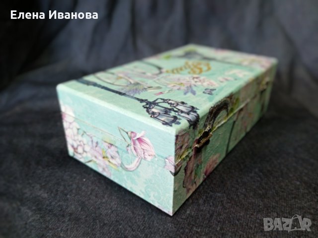 Дървена кутия за бижута, снимка 3 - Декорация за дома - 36005175