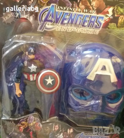 Светещи маски с фигурки на супергерой (Marvel Avengers), снимка 4 - Фигурки - 39295864