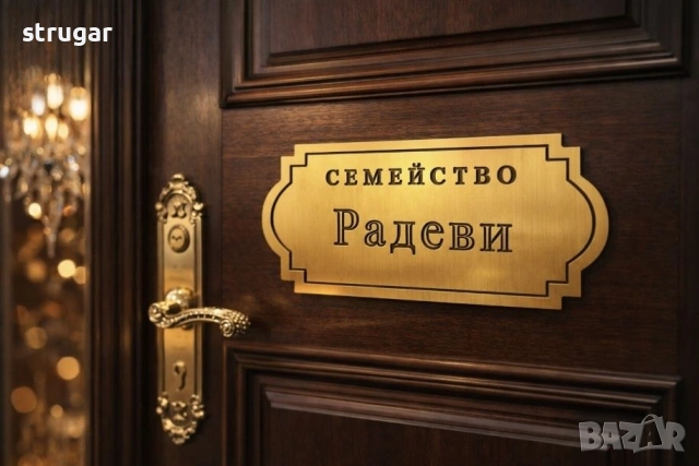 Луксозни златни и бронзови табелки за врати – гравирани с лазер