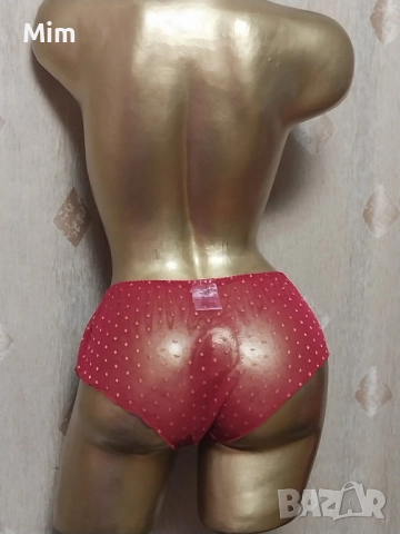 STONNA42/44 Червена дантелена бикина , снимка 3 - Бельо - 51697657