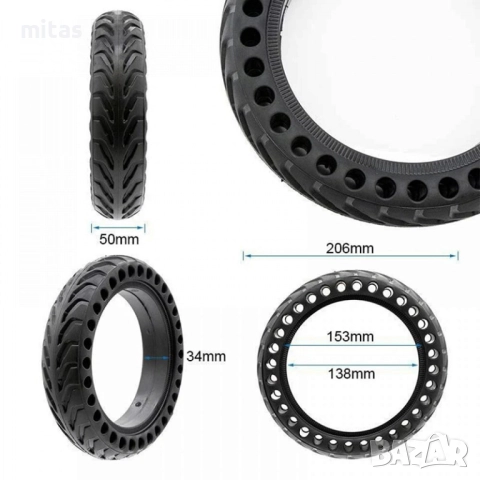 Плътна гума Nedong (8 1/2 x 2) за ел. скутер, тротинeтка XIAOMI, снимка 6 - Скейтборд, ховърборд, уейвборд - 38903211