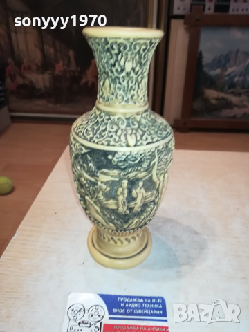 СТАРА ТЕЖКА ВАЗА ОТ ФРАНЦИЯ 1403241440, снимка 7 - Антикварни и старинни предмети - 44761828