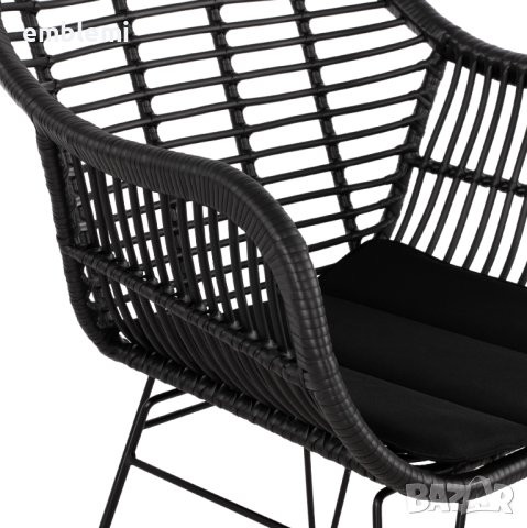 Стол трапезен Allegra HM5450 ЧЕРЕН, снимка 9 - Столове - 44275285