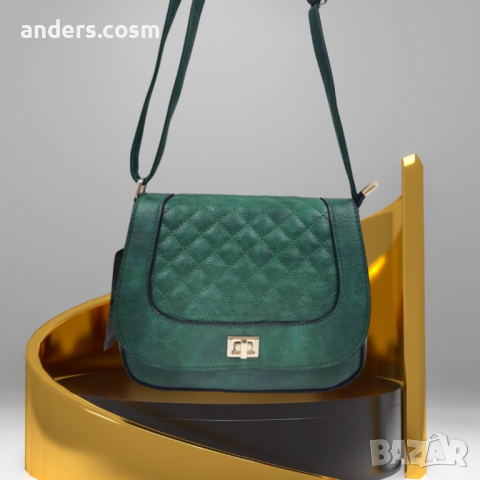 Стилна дамска чанта с капитониран ефект от еко к. в елегантен дизайн, снимка 1 - Чанти - 44767610