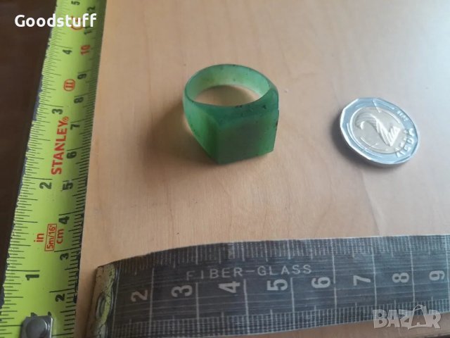 Пръстен от зелен нефрит, голям, 50 карата,

, снимка 7 - Пръстени - 48652662