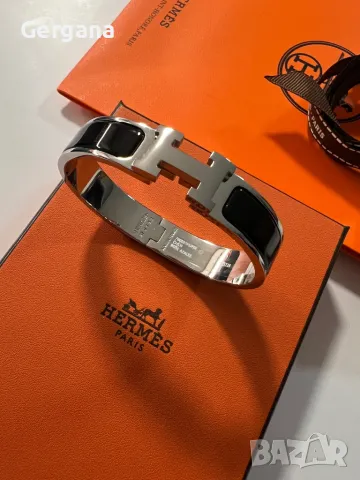 Черна гривна Hermes, снимка 2 - Гривни - 48044074