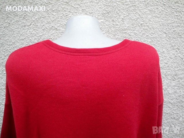 4XL Нова блуза Hanes в червено , снимка 6 - Блузи с дълъг ръкав и пуловери - 34854859