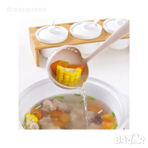 1878 Черпак и решетъчна лъжица 2в1, снимка 2 - Прибори за хранене, готвене и сервиране - 44572333