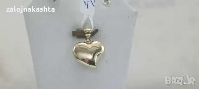 Нова Златна висулка сърце-1,04гр/14кр, снимка 2 - Колиета, медальони, синджири - 47881895