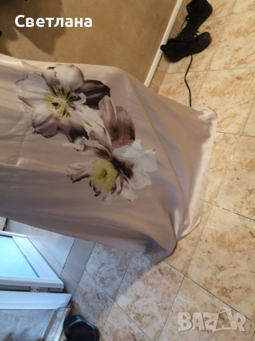 Сатенена рокля Vera Mont , снимка 6 - Рокли - 29782924