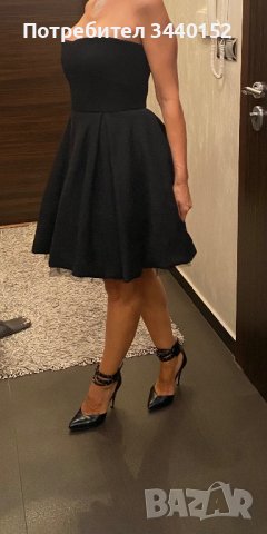 Рокля тип балерина в черно, снимка 5 - Рокли - 44507746