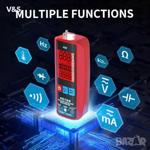 Мултиметър, ABS с широко приложение, 6000-цифрен автоматичен обхват, тестер за напрежение, мултицет,, снимка 3 - Друга електроника - 48413768