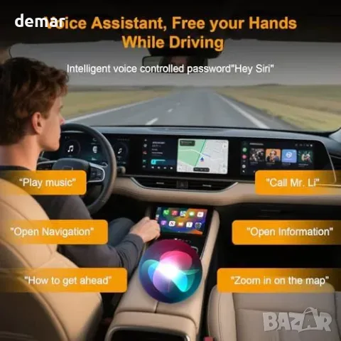 BANKKY 2-в-1 Wireless CarPlay & Android Auto адаптер (wired към wireless), снимка 7 - Други стоки за дома - 55850046