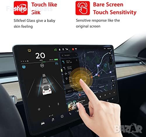 Нов стъклен сензорен протектор за екрана, съвместим с Tesla Model 3/Автомобил Кола, снимка 7 - Аксесоари и консумативи - 41319104