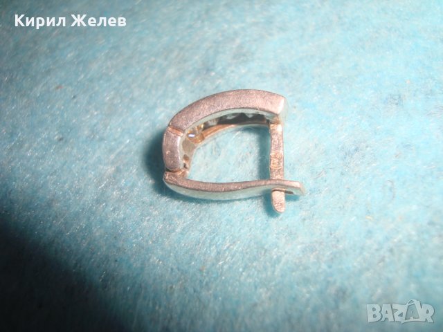 СТАРА СКЪПОЦЕННА СРЕБЪРНА ОБЕЦА СРЕБРО 925 - АНГЛИЯ с ФАСЕТ КРИСТАЛИ 25916, снимка 10 - Обеци - 35736256