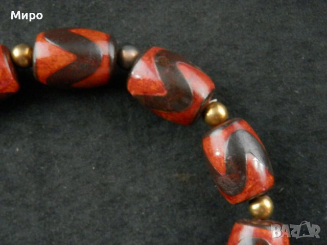 ТИБЕТ НЕПАЛ ХИМАЛАИ ДЗИ МЪНИСТА ''ТИГРОВИ ЗЪБИ" ГРИВНА, снимка 8 - Гривни - 41228254