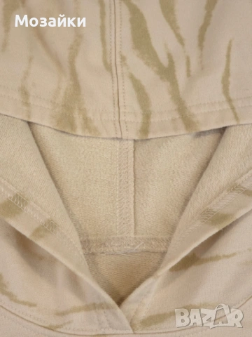 GAP Дамска качулка с бежов принт на животни и лого Arch Logo French Terry - размер L, снимка 6 - Суичъри - 53595674