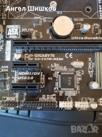 Дънна платка Z97 Gigabyte GA-Z97M-DS3H rev. 1.0 Socket 1150, снимка 3 - Дънни платки - 47374514