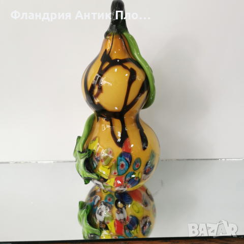 Тиква от арт стъкло - жълта , снимка 4 - Декорация за дома - 36355338