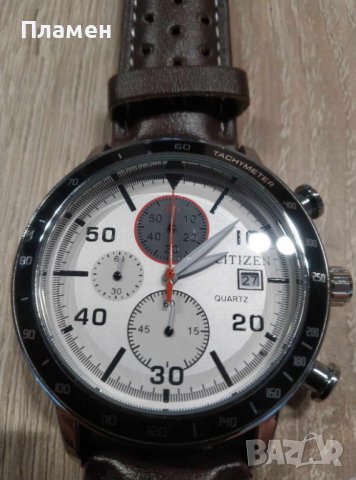 Мъжки  ръчен Часовник Citizen Eco-Drive Chronograph дата,ден час в месеца, снимка 9 - Мъжки - 44382611