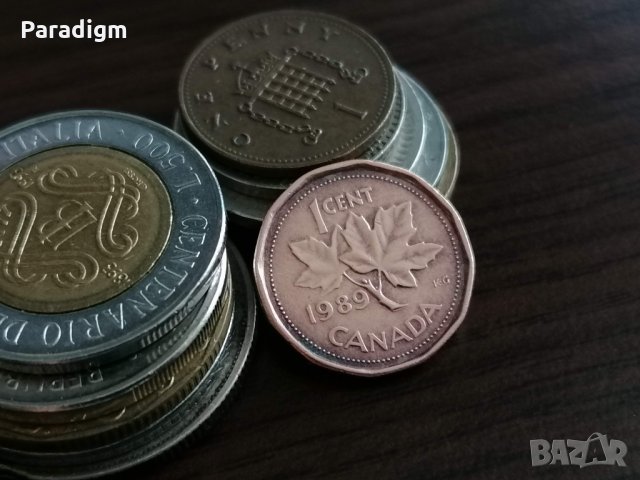 Монета - Канада - 1 цент | 1989г.