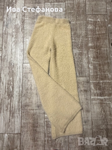Нов бежаво бежов мек кукленски мъхест гушкав топъл панталон 