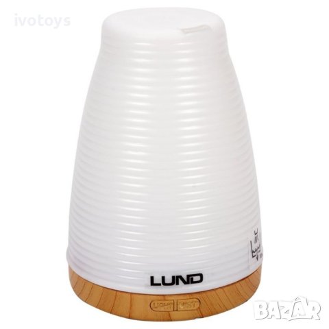 Арома дифузер LUND, PP, 5 W, 100 ml, USB, Бял, снимка 1
