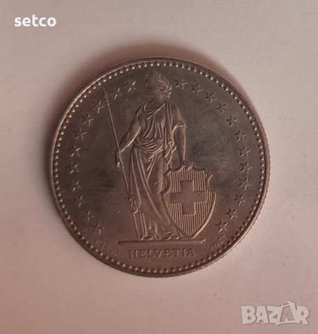 Швейцария 2 франка 1995  година  е69, снимка 1 - Нумизматика и бонистика - 42445214