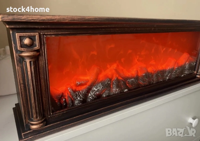 Декоративна камина с LED осветление, истински пламък, 63x22x12 см, снимка 5 - Декорация за дома - 52328708