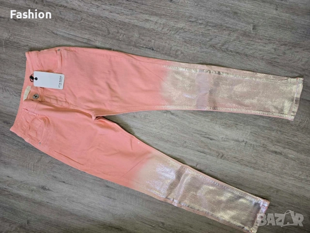 Нов уникален дънков комплект в розов цвят със сребърен акцент, снимка 7 - Дънки - 53641806