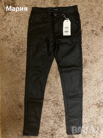 Дамски промазан черен панталон, снимка 8 - Панталони - 42731776