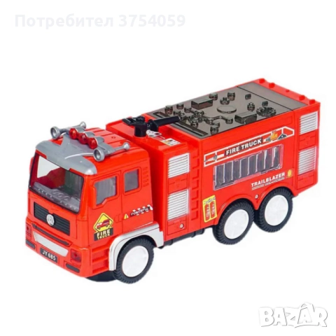 Пожарна кола със светлини и звуци Fire Truck, снимка 6 - Коли, камиони, мотори, писти - 52354082