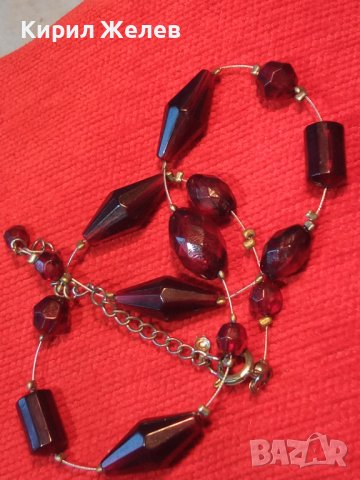 ПРЕКРАСНО ФАСЕТИРАНО КРИСТАЛНО РЕТРО АРТ НУВО СТИЛ ХЕНД МЕЙД КОЛИЕ 45511, снимка 18 - Колиета, медальони, синджири - 41753151