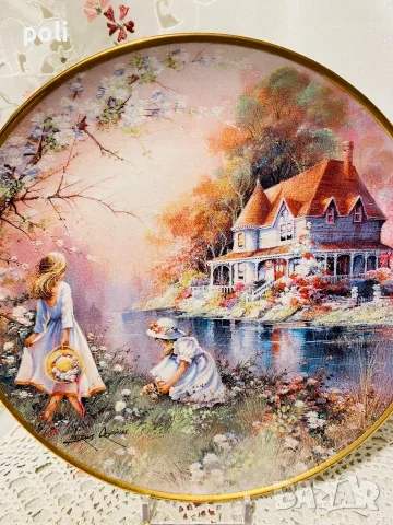порцеланова чиния за стена , снимка 2 - Декорация за дома - 56409010