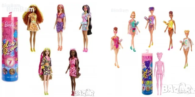 Куклa с магическа трансформация BARBIE COLOR REVEAL SWEET FRUITS-с аромат на плодове /Слънце и пясък
