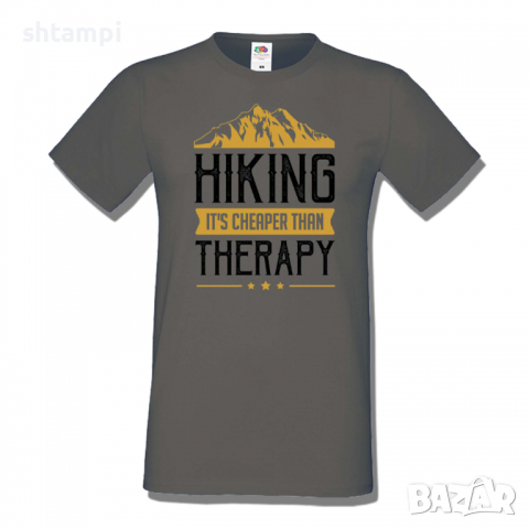 Мъжка тениска Hiking It's Cheaper Than Therapy,Къмпинг,Планина,Изненада,Подарък,Поход,Връх,Хижа,, снимка 7 - Тениски - 36351931