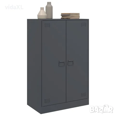 vidaXL Бюфет, антрацит, 67x39x107 см, стомана, снимка 5 - Бюфети - 56148191
