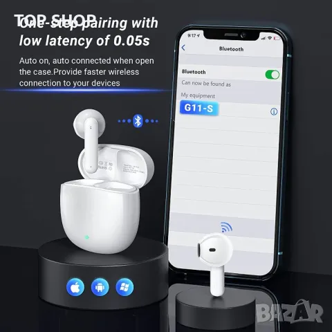 Нови Безжични слушалки Спортни с кутия за зареждане Earbuds за музика, снимка 2 - Bluetooth слушалки - 49450949