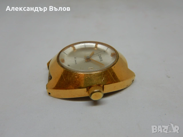 Стар Позлатен Часовник Заря Дамски 10 микрона, снимка 6 - Антикварни и старинни предмети - 53185068