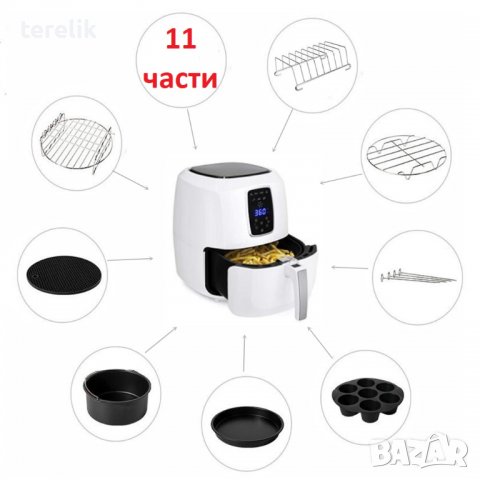 Нови Универсален Комплект аксесоари 11 части за въздушен фритюрник air fryer от вносител., снимка 1 - Други - 39840431