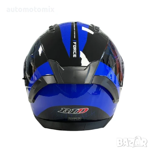 КАСКА ЗА МОТОР С ОЧИЛА, Размери S, M, L, XL - Черно/Син - 721431, снимка 6 - Аксесоари и консумативи - 51224964