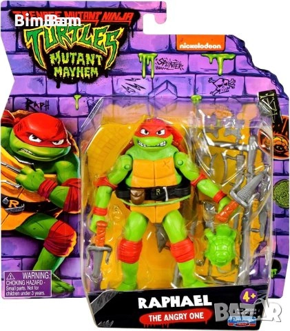 Оригинална eкшън фигурка Костенурките Нинджа TMNT Mutant Mayhem - RAPHAEL / Рафаело